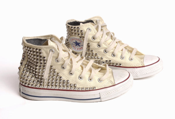 Custom men's studded converse