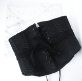 Black Jacquard Snakeskin Corset
