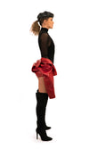 Black Luxe Leather Beret