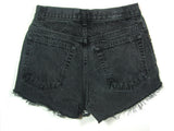 Grey studded high waisted shorts