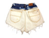 bleached gold studded and spiked high waisted shorts