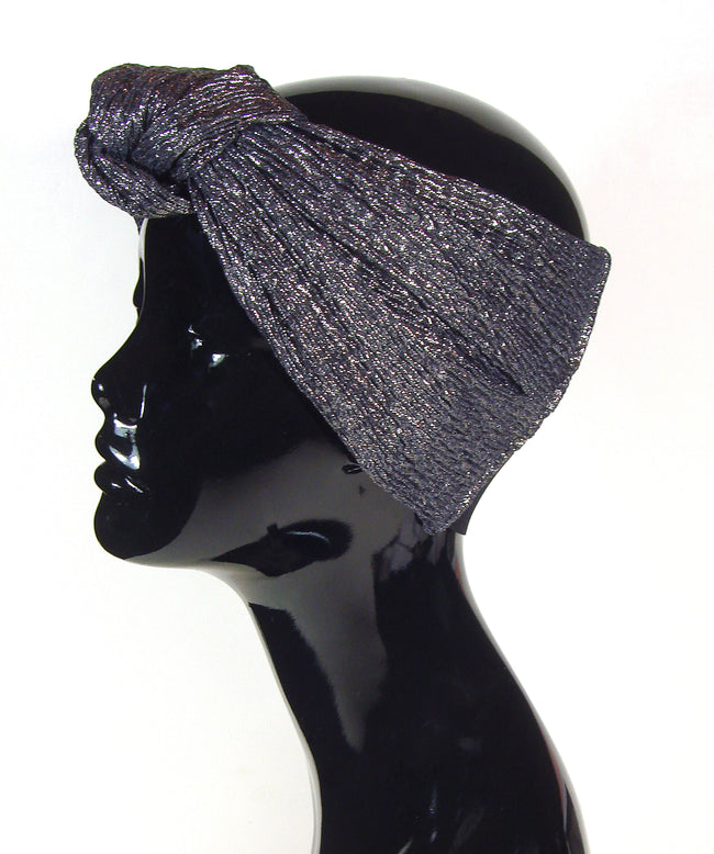 metallic knot turban