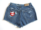 Genuine Asshole Patch High Waisted Vintage Shorts Back