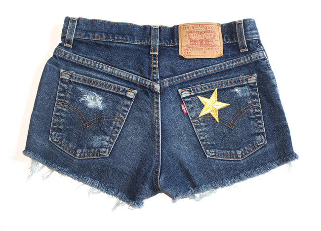 Give Me Head Til' I'm Dead Patch Vintage Shorts Back