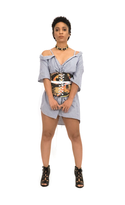 Graffiti Print Corset