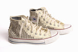 Custom men's studded converse