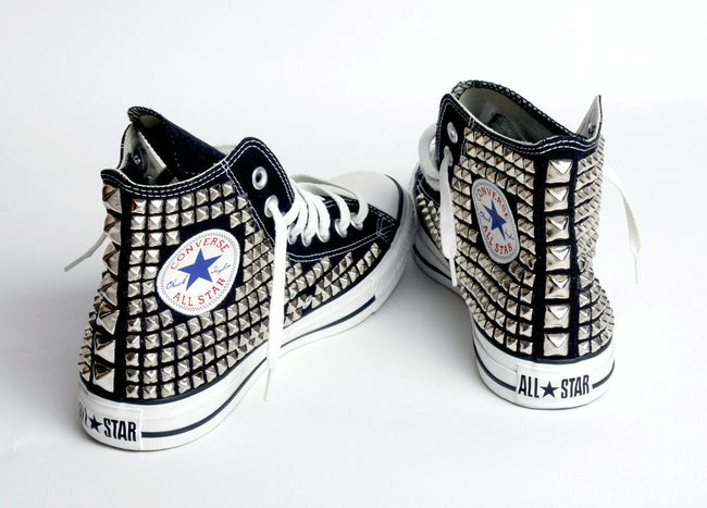Custom men's studded converse