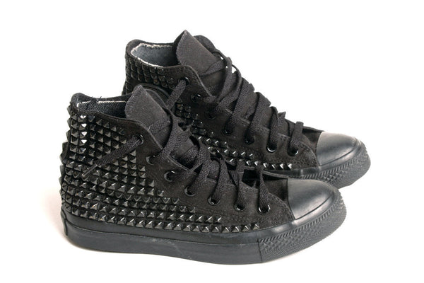 Custom men's studded converse