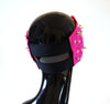 Fuchsia silk studded knot turban