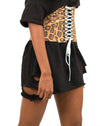 Leopard print corset