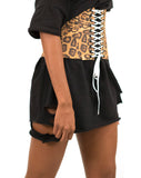 Leopard print corset