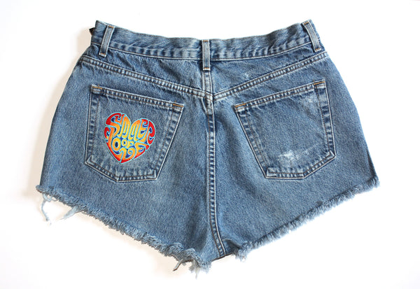 Marijuana Patch High Waisted Vintage Shorts Back