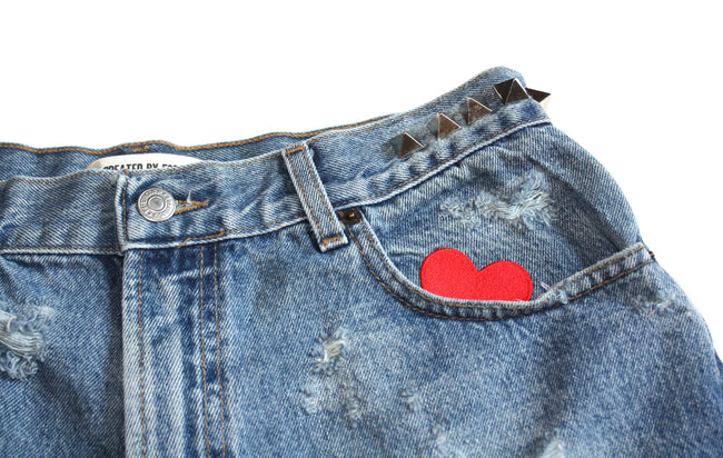 Marijuana Patch High Waisted Vintage Shorts Close Up