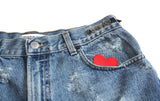 Marijuana Patch High Waisted Vintage Shorts Close Up