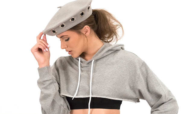 Storm Grey Grommet Beret